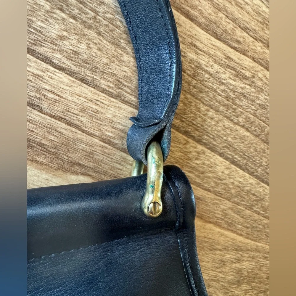 Vintage Coach Post Pouch Bag in Black